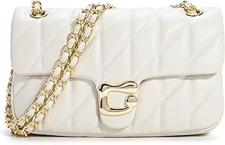 Pelimoo Quilted Crossbody Purse for Women Trendy - Ladies Shoulder Bag Leather Handbag Designer Evening Clutch with Chain Strap