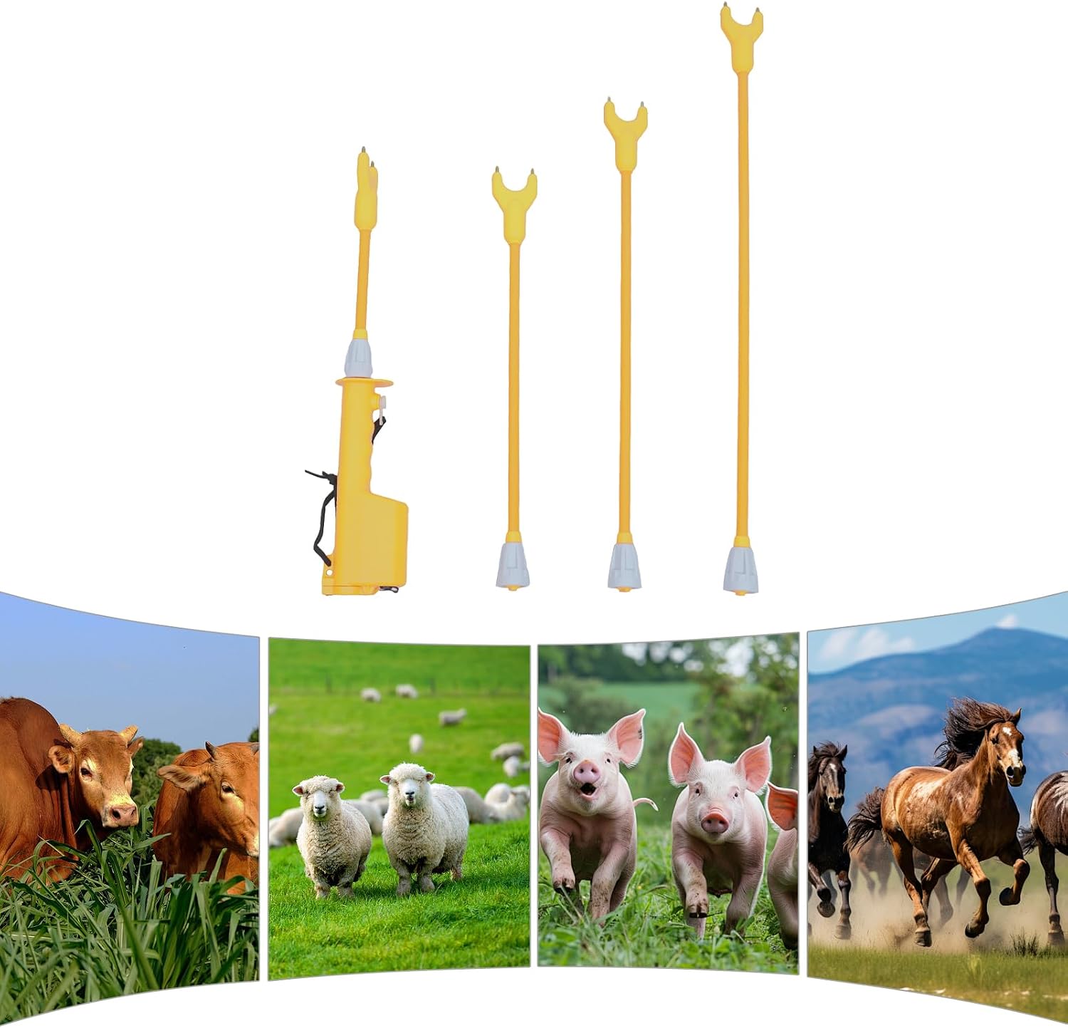 Rechargeable Cattle Prod Stick,Pratable Prod Animal Tool,Practical Electric Prod Stick,Cattle Prod for Sheep, Horses, Donkeys, Pigs, Mules Electric Livestock Prod