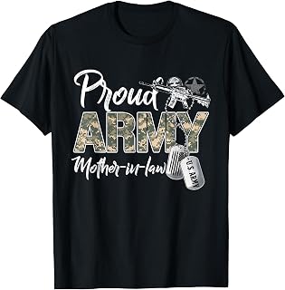 Proud Army Mother-In-Law US Army Family Matching Military T-Shirt
