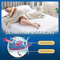 Vista 20 de Twin XL Size Waterproof Mattress Protector, Premium Cooling Viscose from Bamboo Mattress Pad, Breathable, Noiseless, Cooling & Machine-Washable Bed