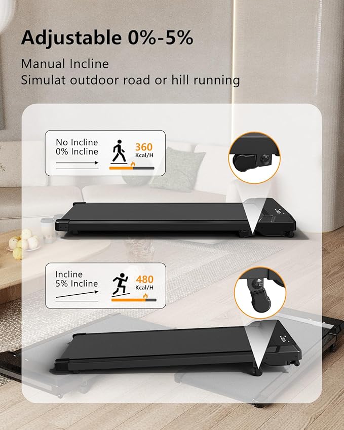 Caminadora Eléctrica Plegable 2.5HP con Inclinación y Ruedas Color Negro miniatura 6