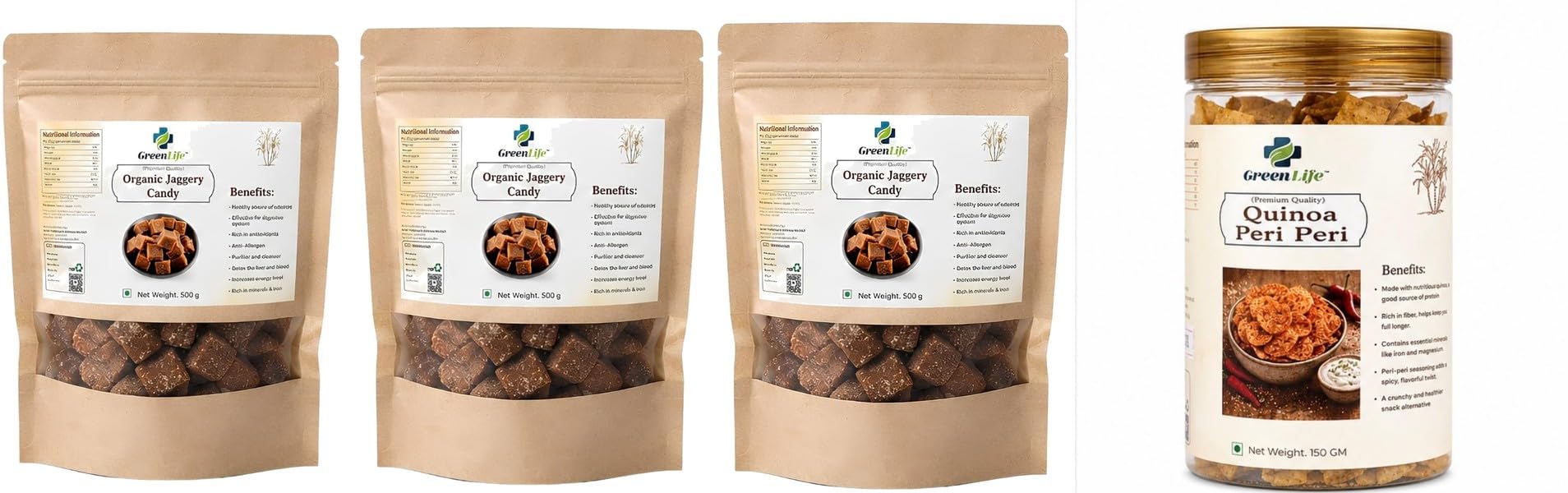 Oats & Onion Chips | Baked | Crispy Flavor | 200gpack of 3Quinoa Peri | Spicy Quinoa | 150g | GreenLife Combo | Total Weight 350g-image-12