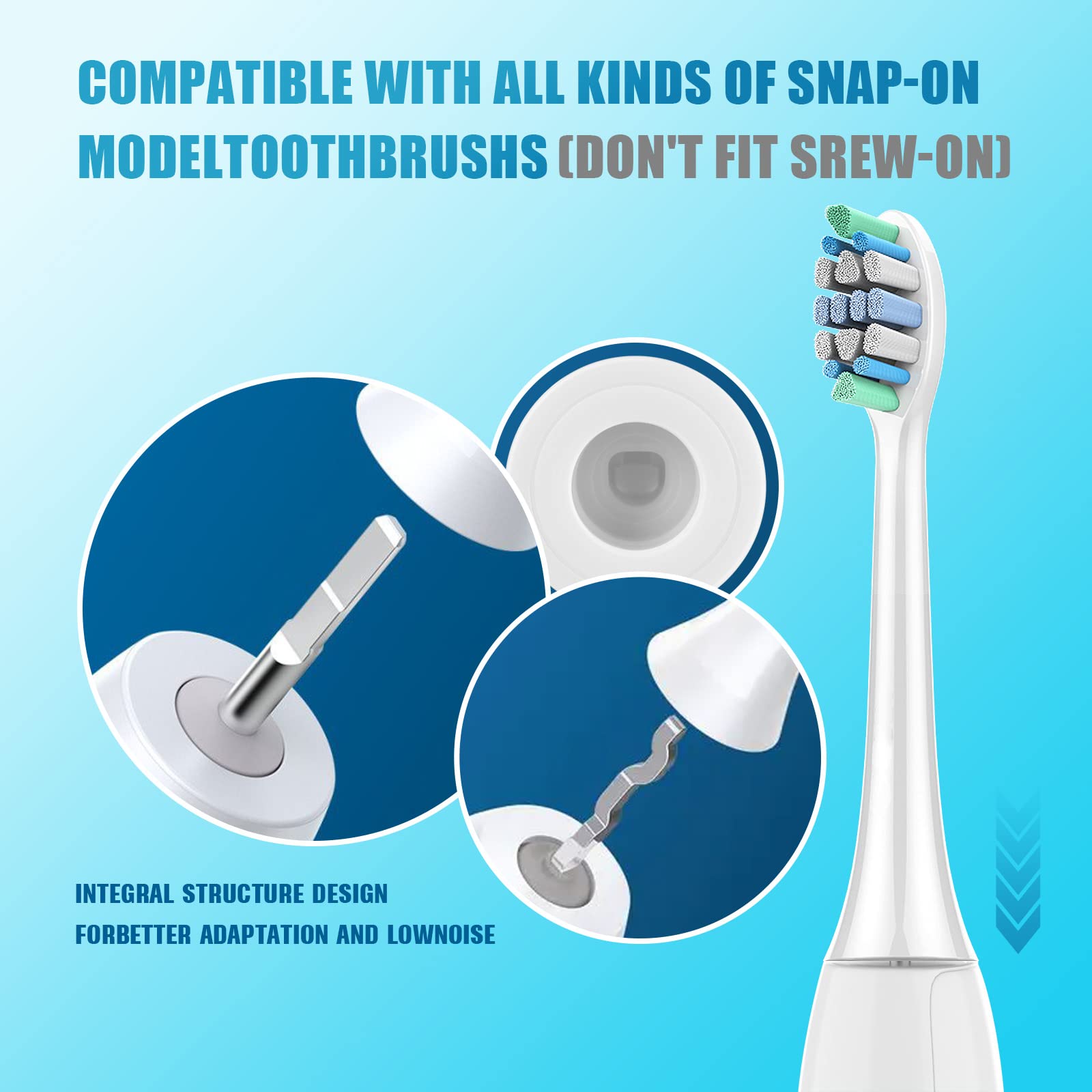 12 Stück Ersatz Zahnbürstenköpfe für Philips Sonicare Kompatibel mit Phillips 4100 5100 6100 9900 C1 C2 W2 W3 G2 G3 und mehr