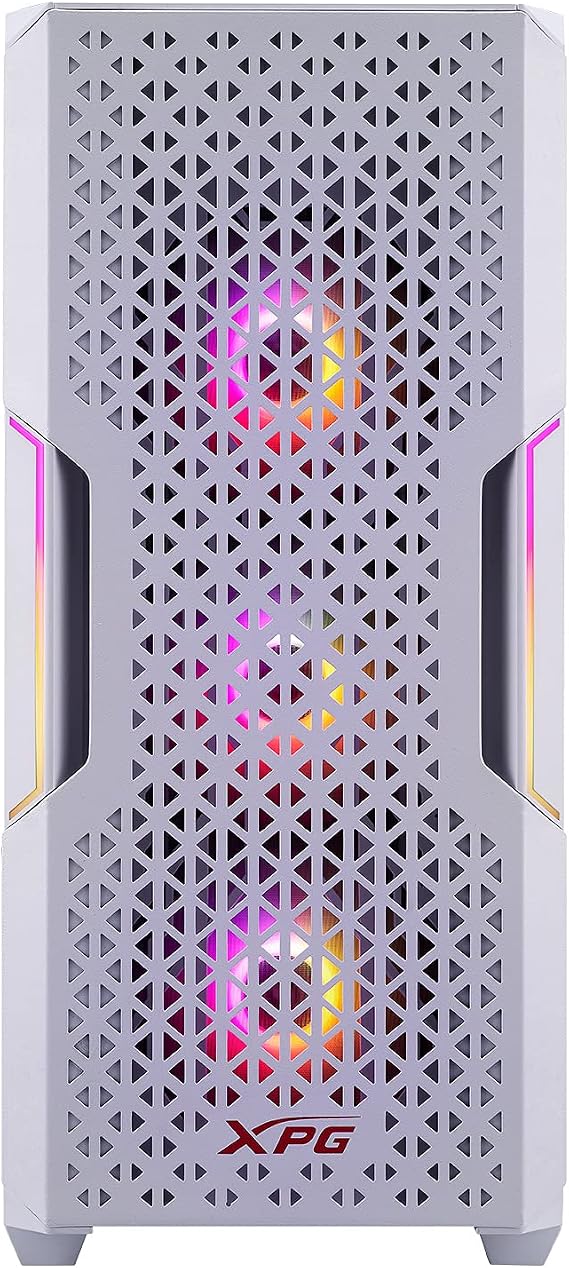 ADATA XPG STARKER AIR Mid-Tower PC Chassis, ATX/Micro ATX, Mini-ITX, Compact Size, Tempered Glass Side Panel, I/O USB 3.0 Port, White
