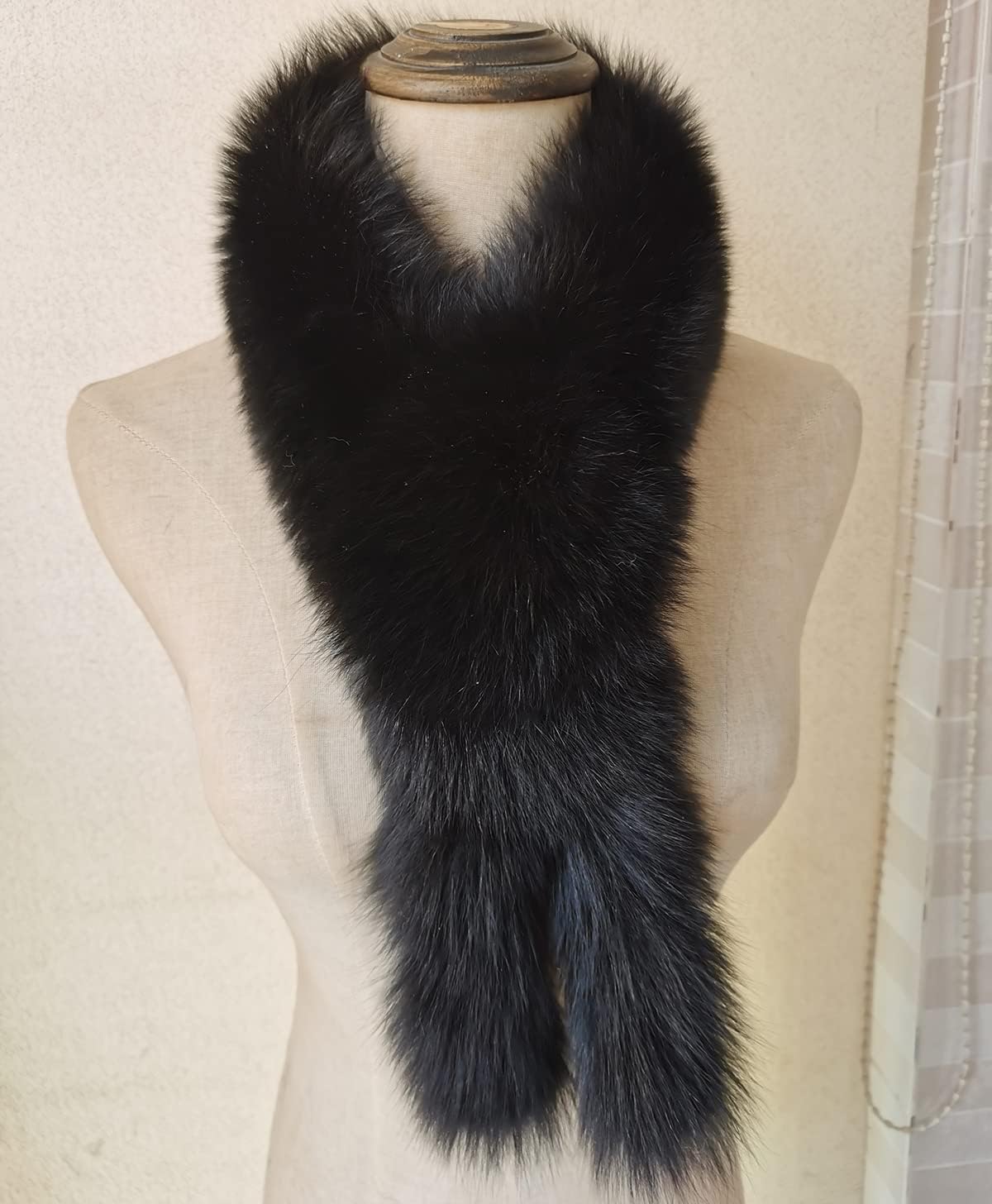 Scarves for Women Real Fox Hair Scarf Wrap Winter Neck Warmer Fluffy Collar Wedding Party