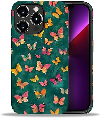 Miniatura 212 de Funda para iPhone 11 Pro Max, flores rojas coloridas 2 en 1, carcasa rígida + silicona, a prueba de golpes, protección contra caídas compatible con