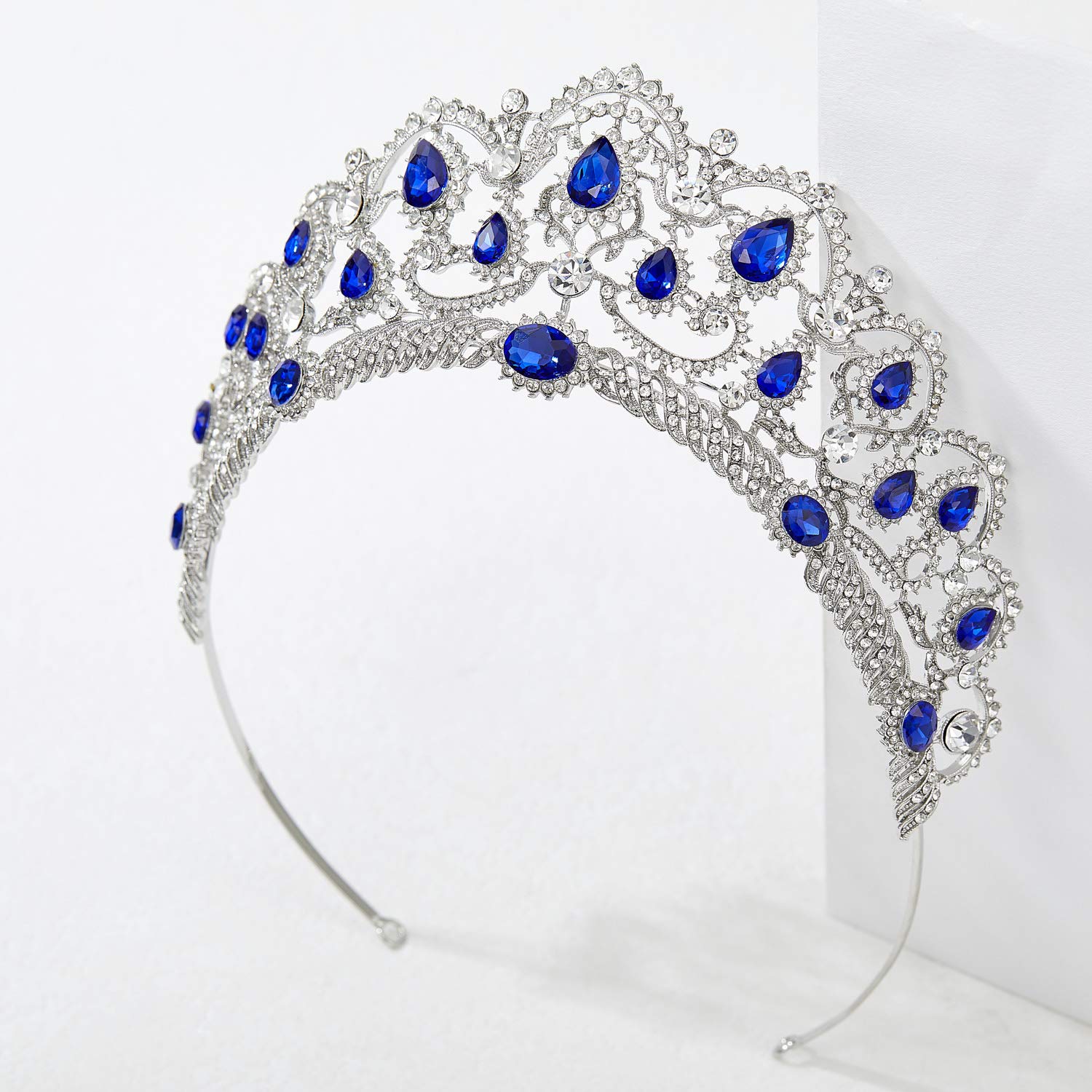 Sweetv Corona Barocca Donna Con Strass - Accessorio Per Capelli Per Feste E Cosplay - Design Elegante - Foto 10