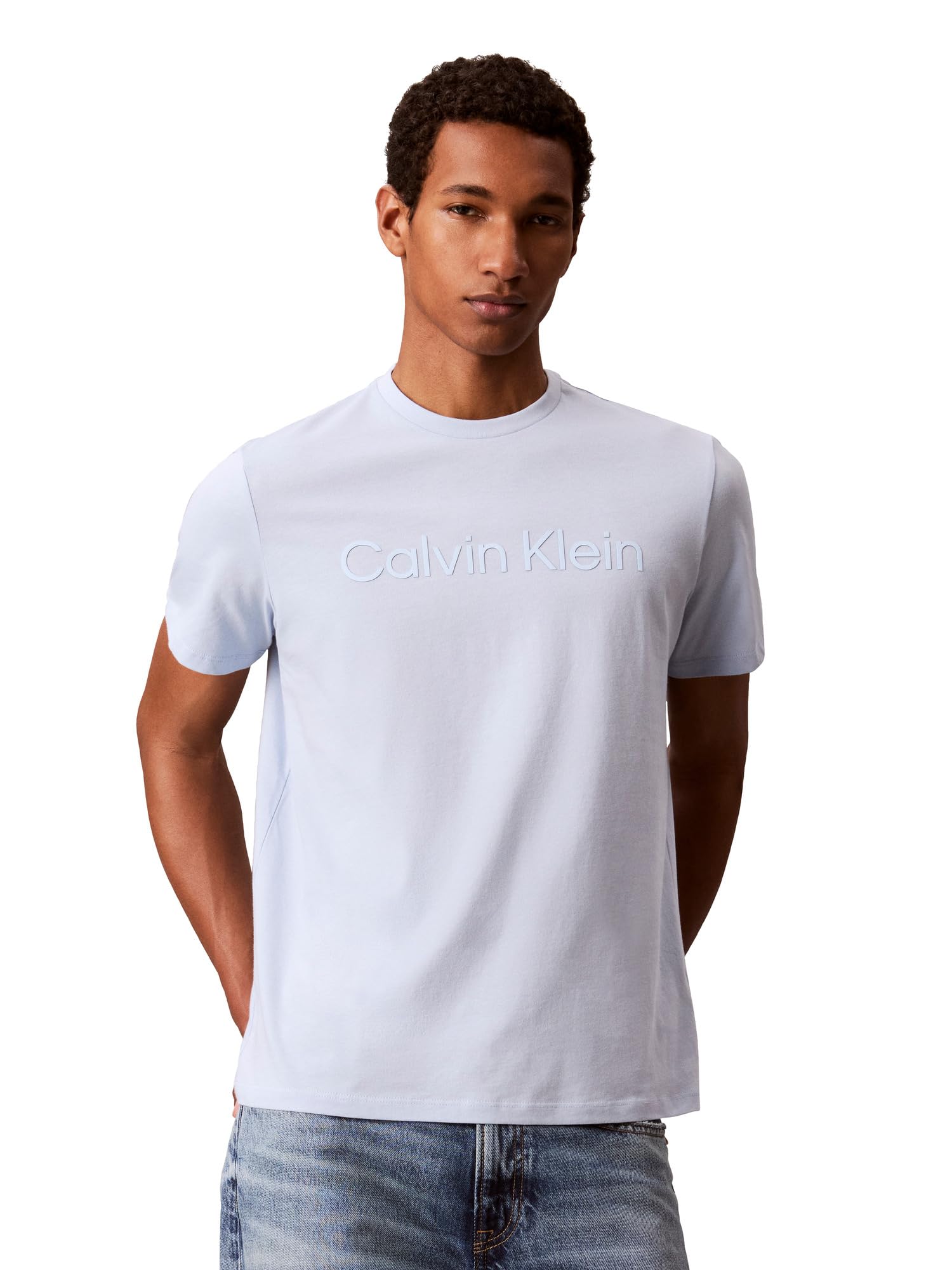 Calvin Klein Men's Relaxed Fit CK Logo Crewneck T-Shirt