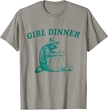 Girl Dinner Funny Cute Raccoon Trash Meme T-Shirt