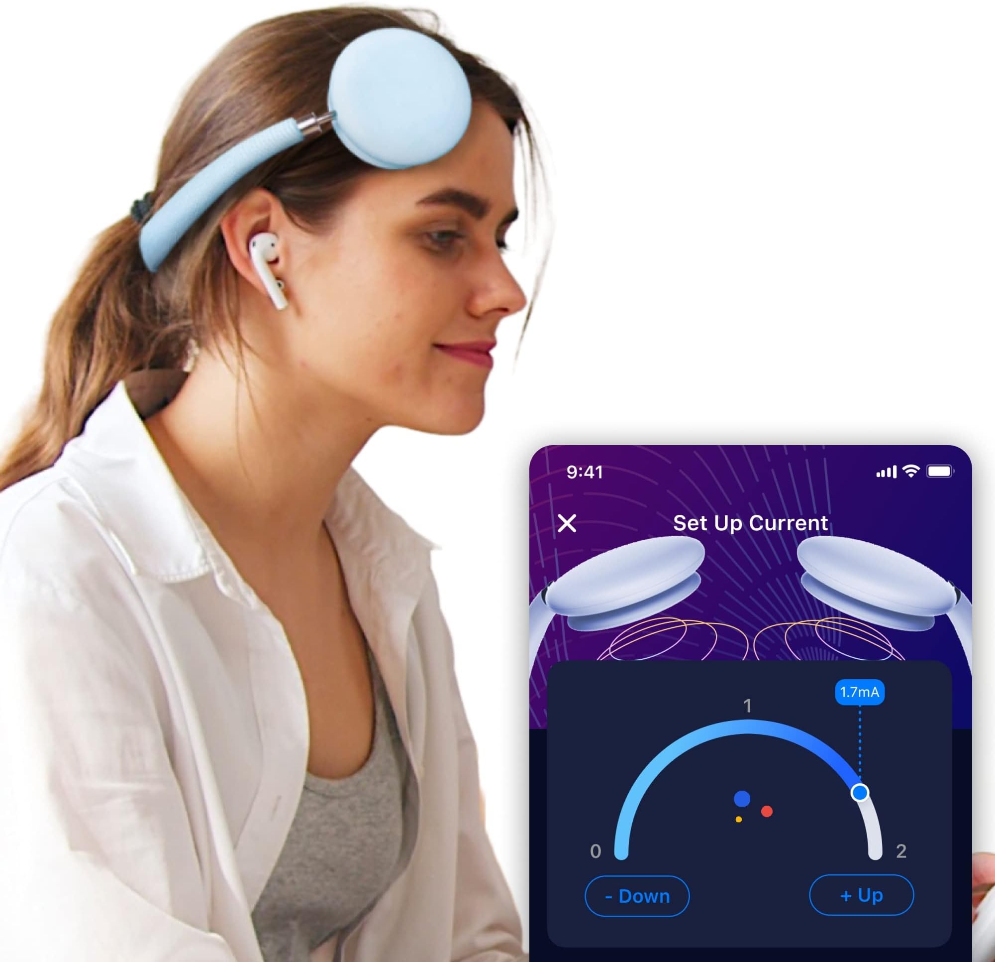 Flowtime tDCS Headset: Max Your Brain Power The Most Easy-to-use tDCS Device to Improve Focus, Memory, Mood & Performance in 1 Minute