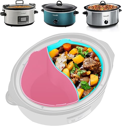 Revestimientos de olla de cocción lenta compatibles con olla de cocción lenta de 7 cuartos de galón, revestimiento de silicona reutilizable para