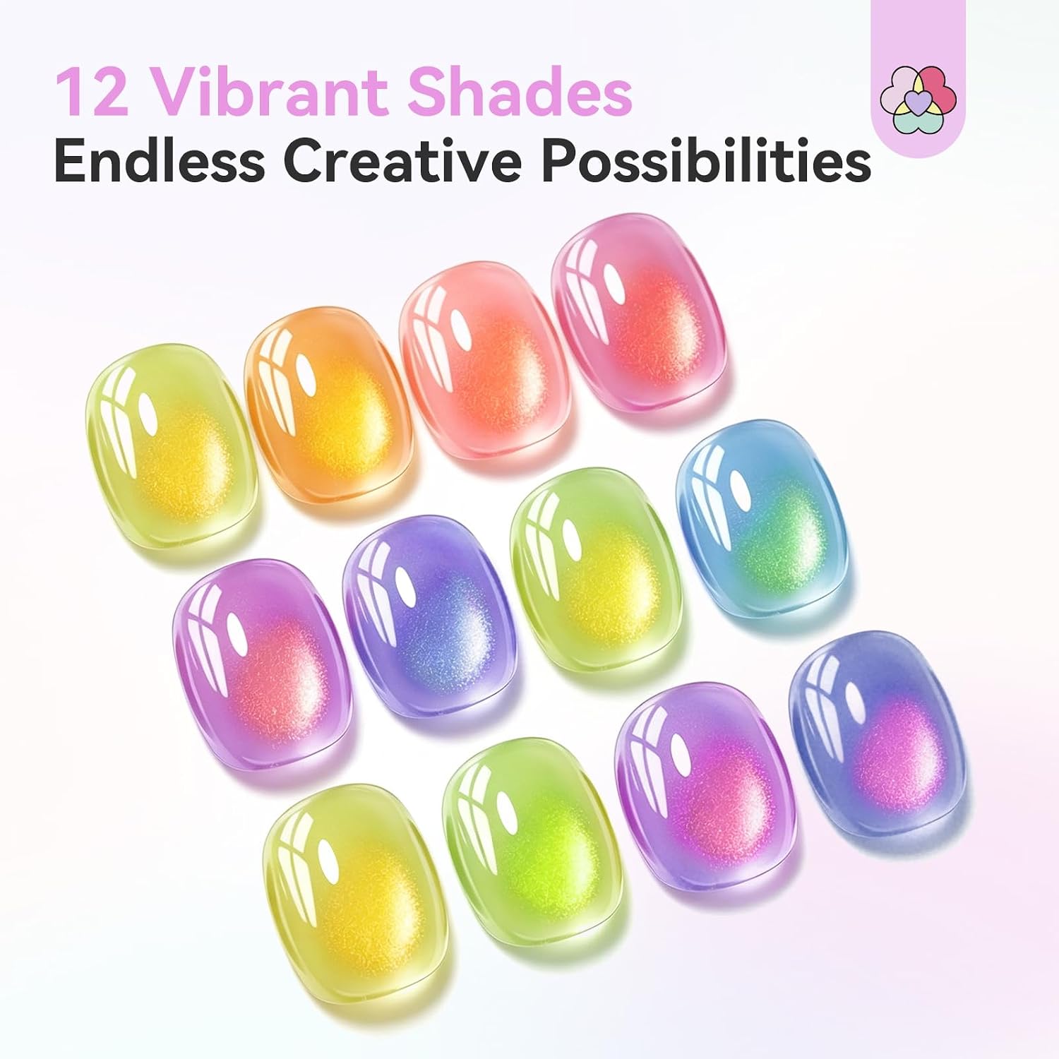 SAVILAND 3 In 1 One Step Gel Nail Polish Pens: Cat Eye Base Top Gel Polish Kit Beginner Friendly Easy Twist Dispensing Portable Nail Art Kit Easy Application Style Change Home Salon Use 12 Colors 4ml
