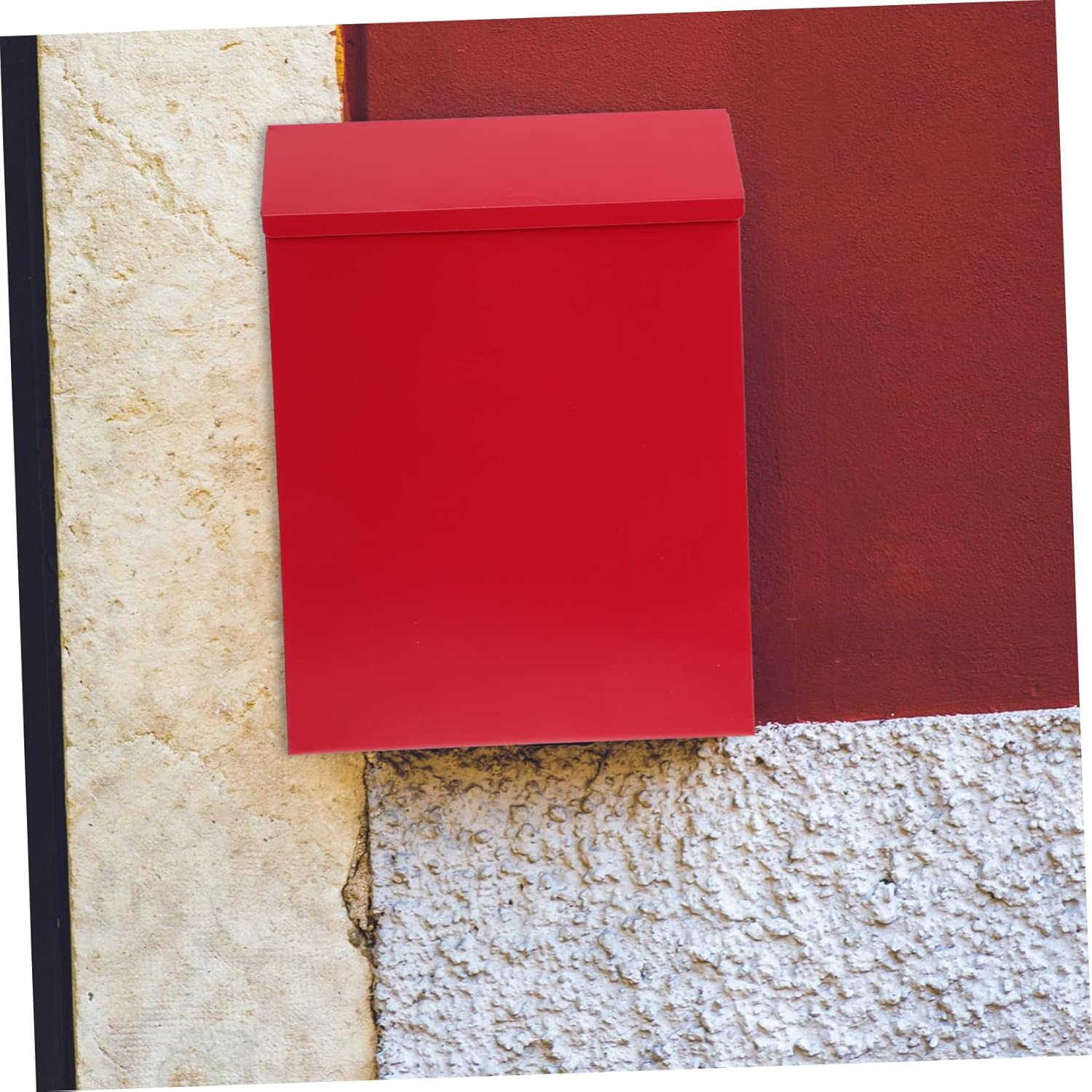 DOITOOL Pastoral Style Lockable Wall Mount Mailbox Decorative Letter Box for Garden Privacy Protection Durable European Vintage Design