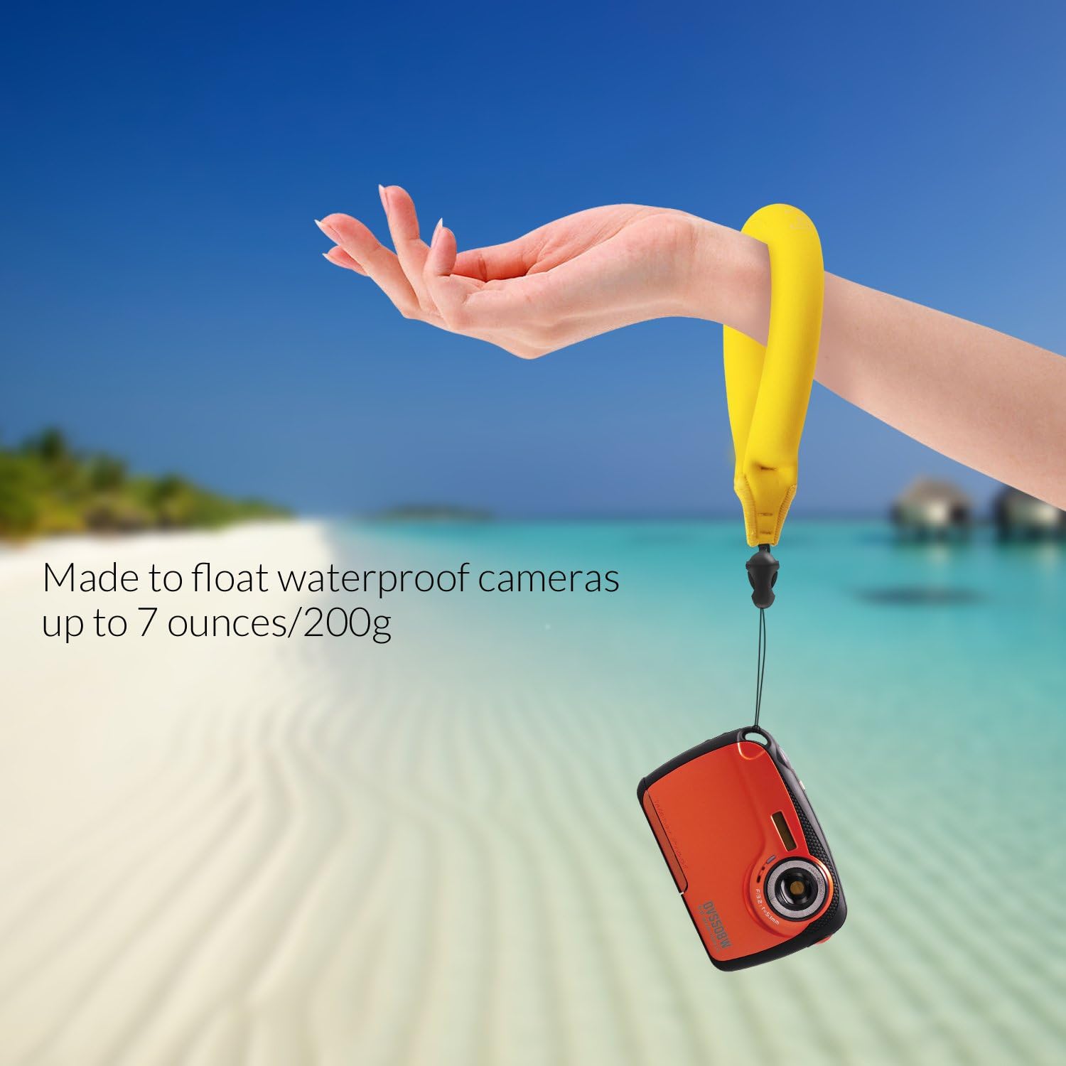 FRiEQ Waterproof Camera Float (2-Pack) - Floating Camera Wrist Strap for Your Underwater Camera - Compatible with GoPro, Panasonic Lumix, Nikon COOLPIX AW110, Canon PowerShot D20, Fujifilm FinePix, Olympus Tough, Marine Binoculars, Camcorders and Other Multiple Small Waterproof Devices