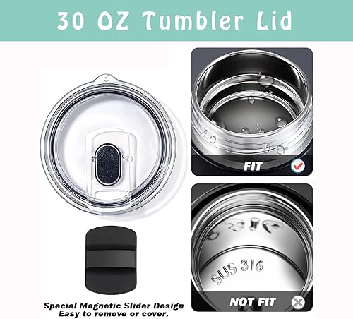 Miniatura 3 de Tapa magnética para vaso de 30 onzas, compatible con yeti Rambler, Ozark Trail, Old Style Rtic y más, funda de vaso a prueba de derrames, sin BPA,