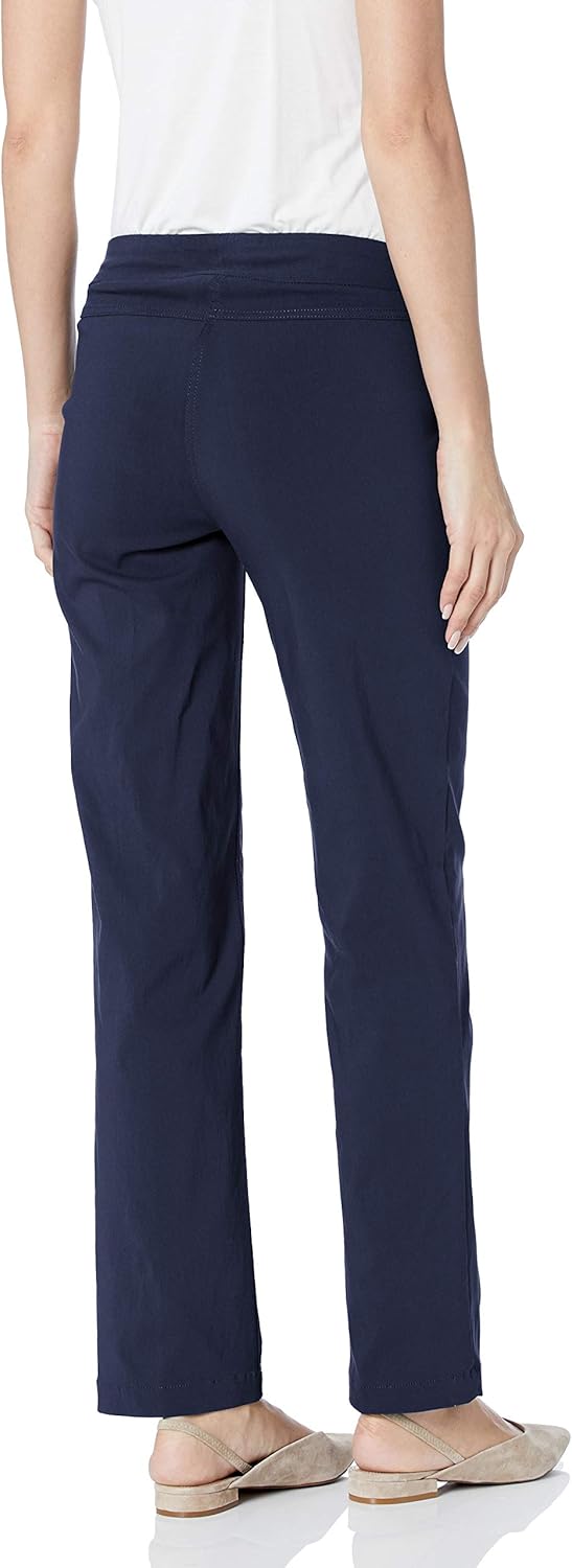 Slim-Sation Womens Wide Band Pull-on Relaxed Leg Pant with Tummy Control - Image 2