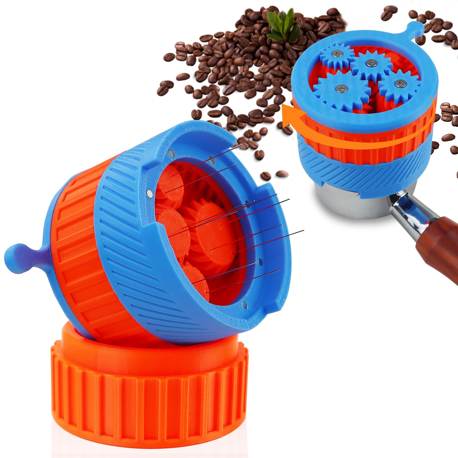 Spirographic Espresso WDT Tool, Espresso Distribution Tools Compatible with Breville 54MM Portafilter Baskets, Geared Spinning Espresso Needle Stirrer, Espresso Machine Accessories Tool