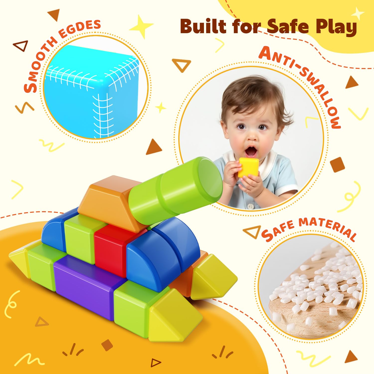 Magnetic Building Blocks for Kids - 3D Shapes -2