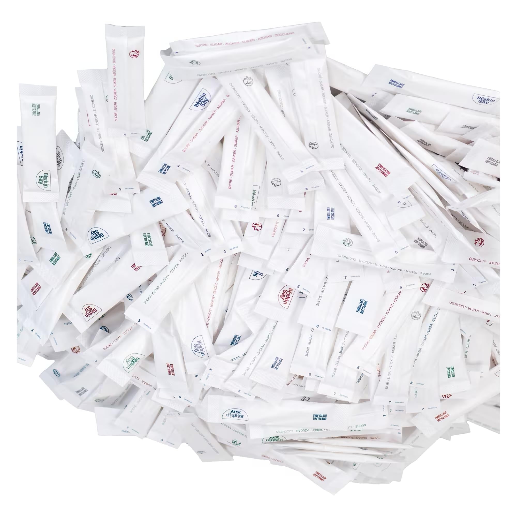 Sucre Blanc en Poudre BEGHIN SAY – Boîte distributrice de 750 Bûchettes Stics 4 g (3 kg) – Idéal pour Les Professionnels – Offre Spéciale