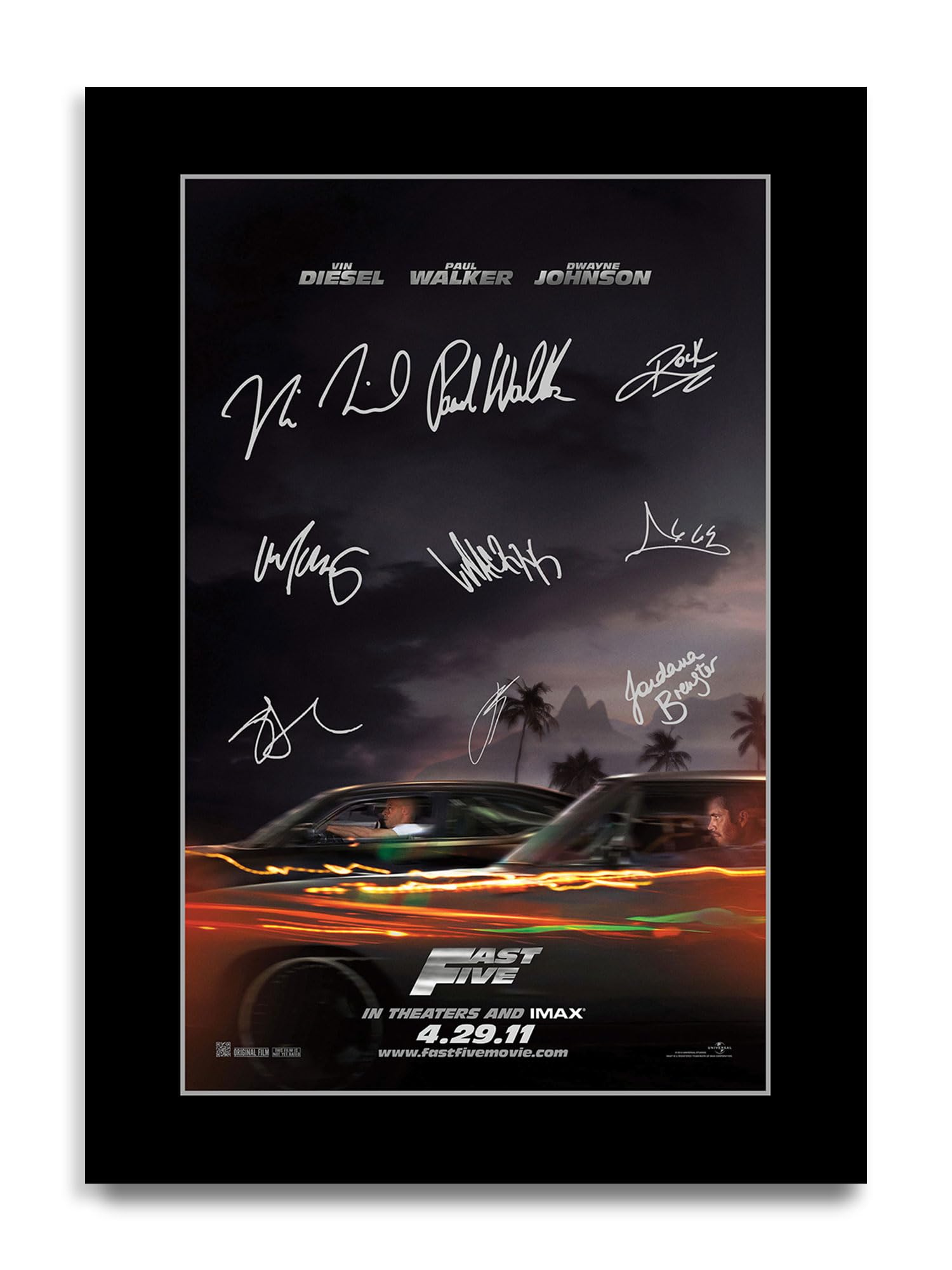 HWC Trading Fast Five Gifts Printed Poster Signed Autograph Picture for Movie Memorabilia Fans (ID-003100) - A4 Print Only