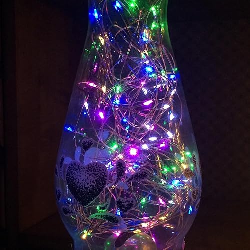 Miniatura 3 de ErChen - Cadena de luces LED estrelladas alimentadas por adaptador, 165 pies, 500 LED, enchufe regulable, cable de cobre plateado, luces de hadas