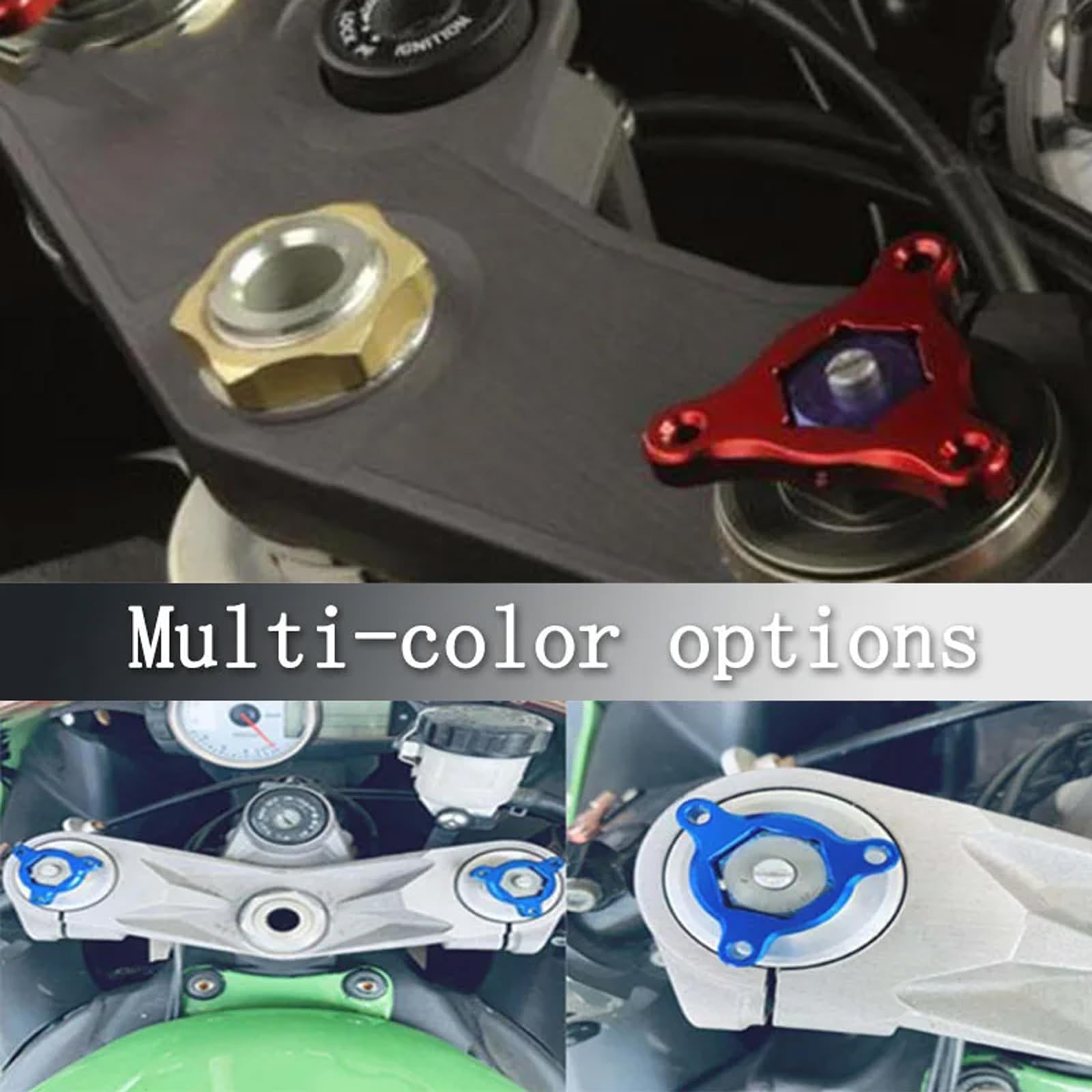 Regolatori Di Precarico Forcella Motocicletta In Alluminio CNC 22mm - Confezione Da 2, Nero