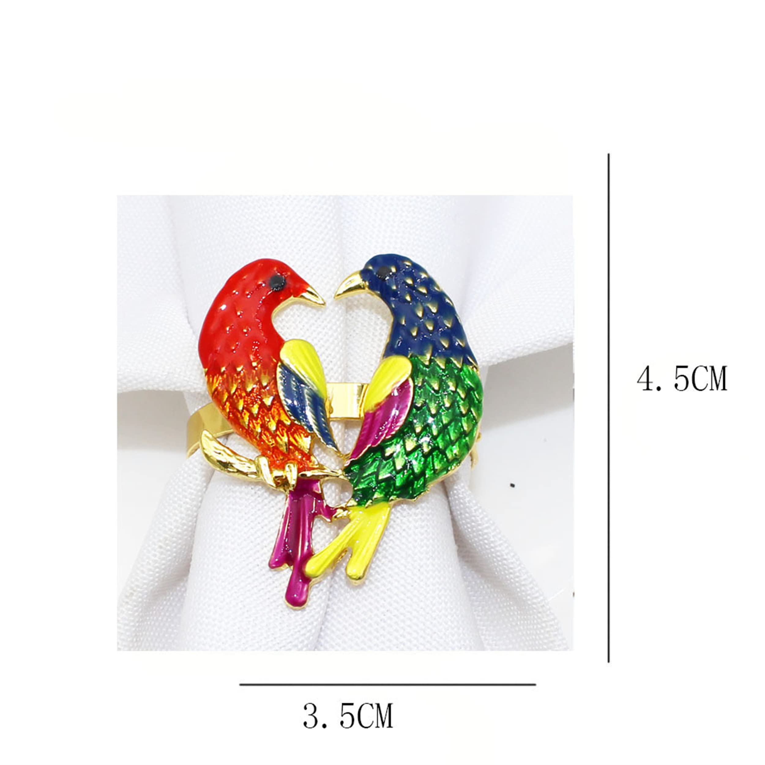 Amazon.co.jp: パロット ナプキンリング 6個セット カラフルな鳥用