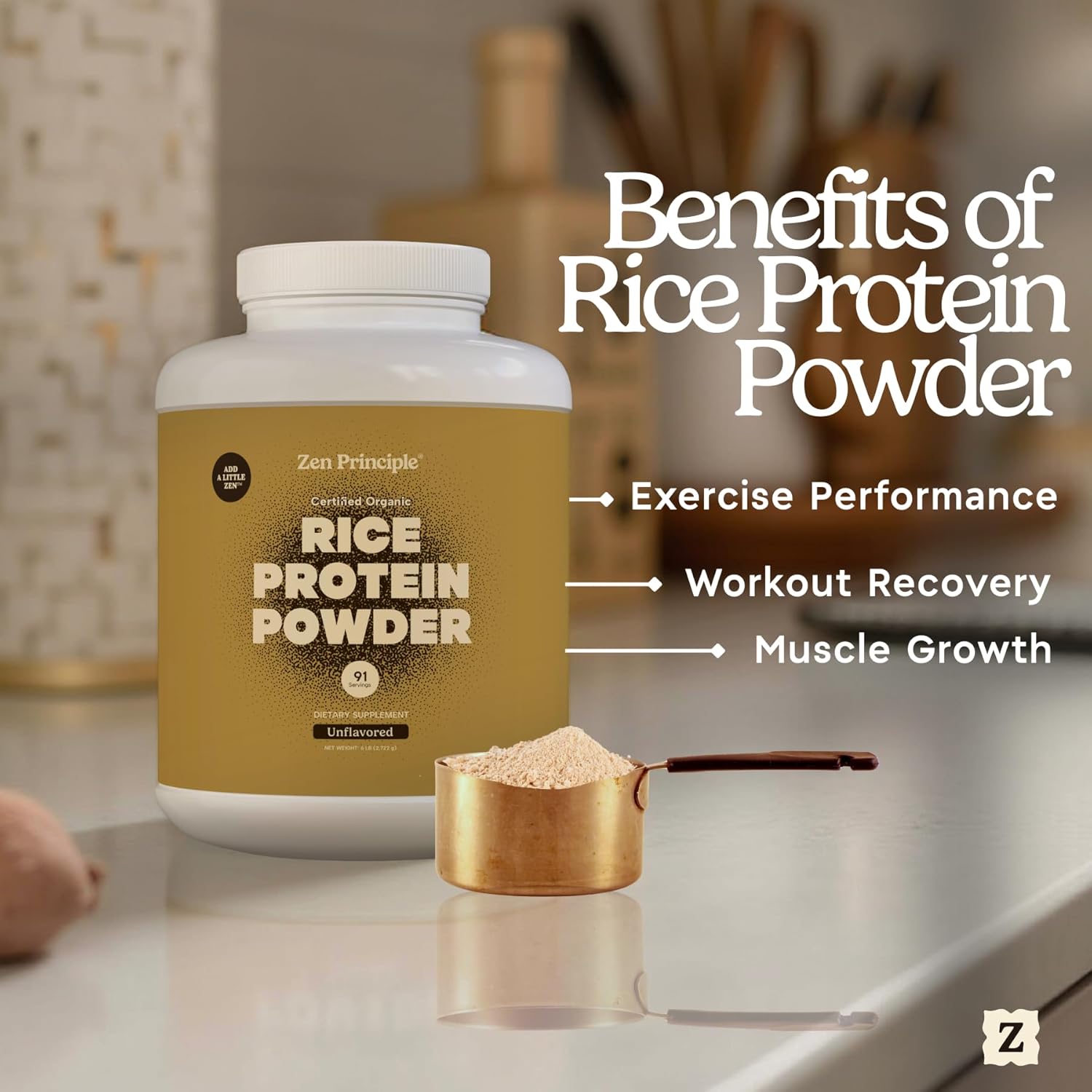 Zen Principle Organic Brown Rice Protein 6 LB. USDA Certified Organic. Unflavored. Non-GMO. Vegan. - Image 5