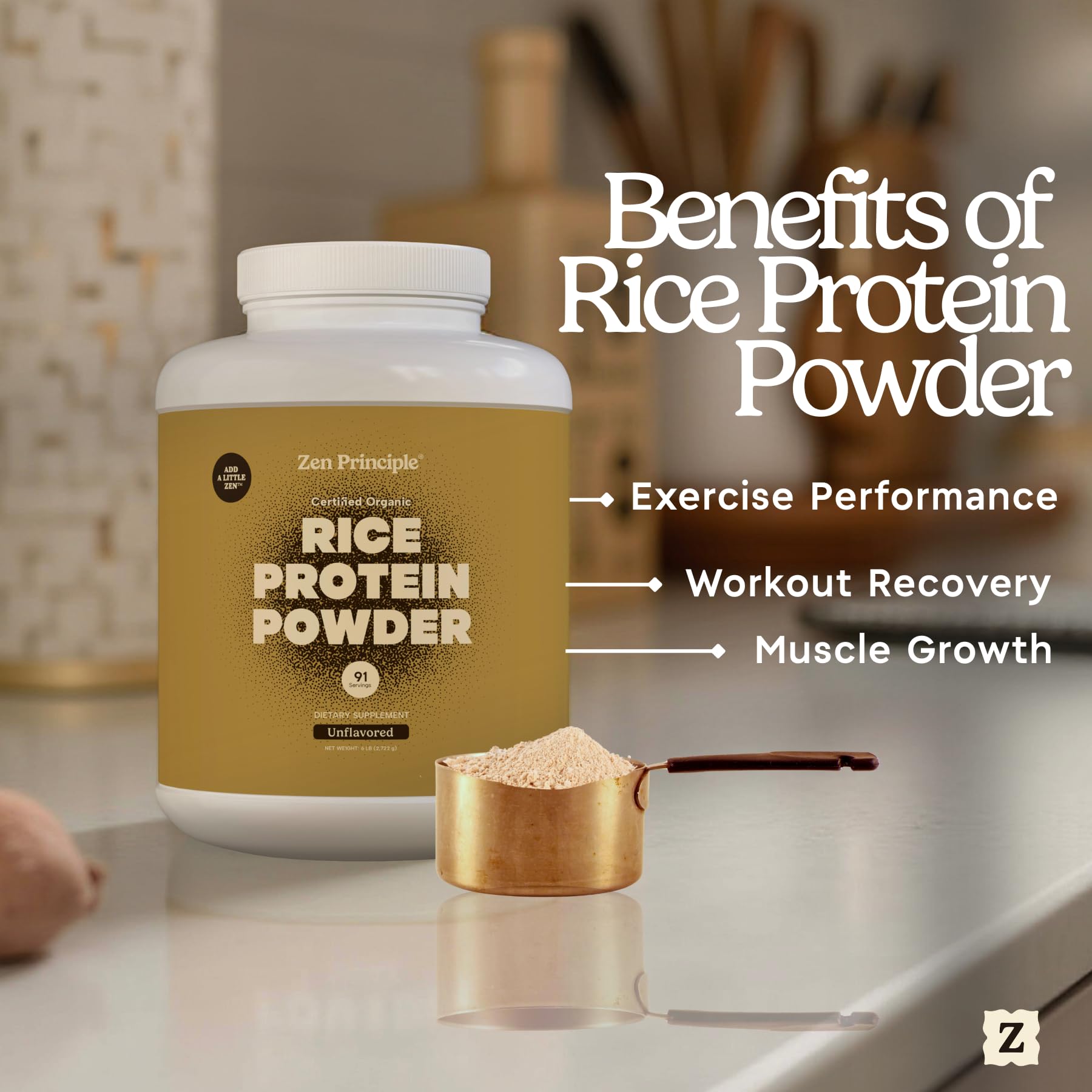 Zen Principle Organic Brown Rice Protein 6 LB. USDA Certified Organic. Unflavored. Non-GMO. Vegan. — Amazon image 4