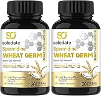 Vista 1 de solodate Spermidine Wheat Germ Extract Capsules, Spermidine Supplements 1500mg Potent Formula with Zinc for Antioxidant and Healthy Aging, Cell