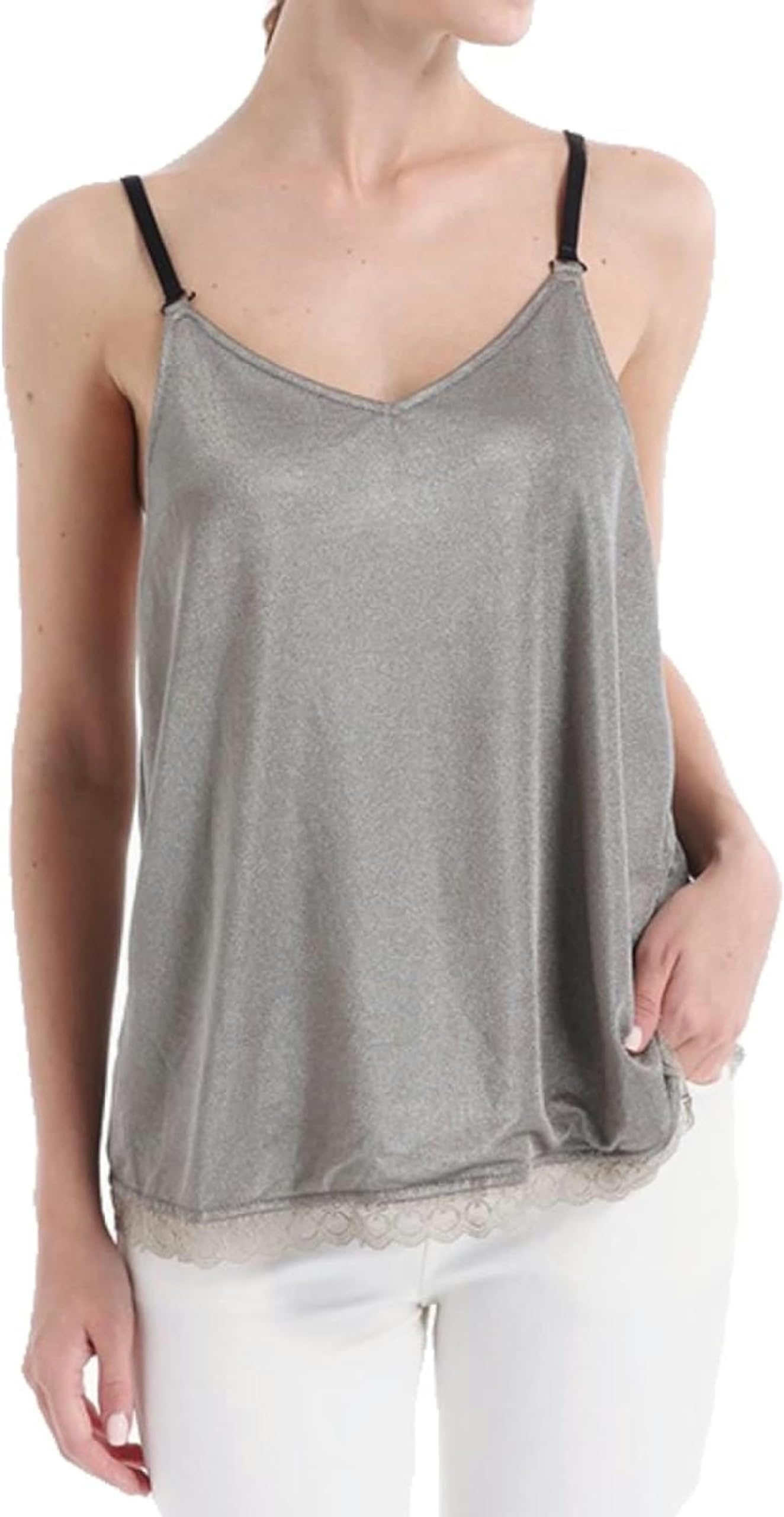 Vêtements maternité invisible et bande ventre fronde argentée confortable