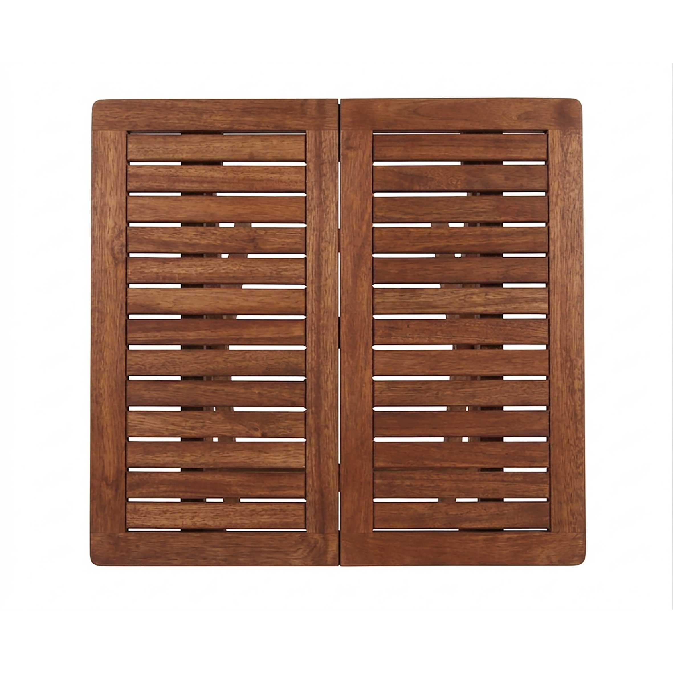 Spetebo Drewniany stolik pomocniczy, składany, 50 x 50 cm, eukaliptus, naturalny olejowany, stół ogrodowy, balkon, stół składany, odporny na warunki atmosferyczne, mały stół balkonowy, stół kempingowy