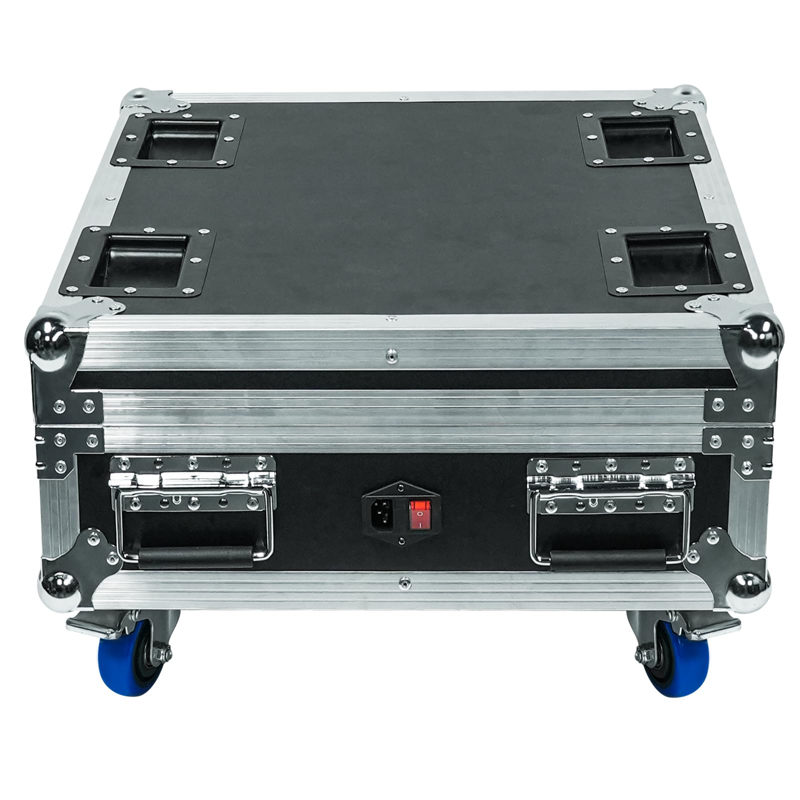 Wiederaufladbarer Flightcase für LED Par Akku, 6-in-1 RGBWA+UV Bühnenlicht | 9600mAh, App-Steuerung, LED-Scheinwerferakku, mit DMX und Fernbedienung, geeignet für Partys und Bars