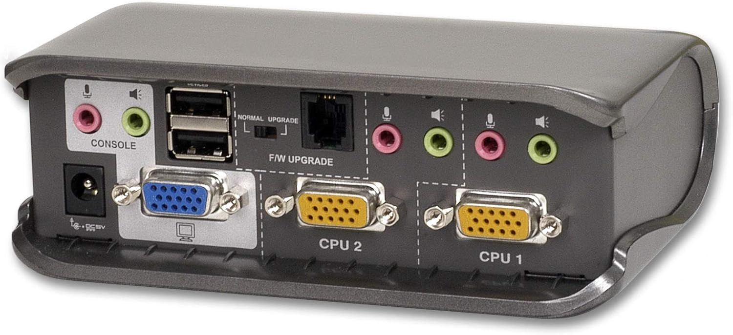 IOGEAR 2-Port MiniView Extreme Multimedia KVMP Switch, w/Full Set of Cables, (GCS1732)