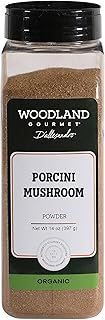 Organic Porcini Mushroom Powder, 14 oz – USDA Certified Dried Porcini Seasoning for Risotto, Soup, Pasta & Sauces, by Woodland Gourmet
