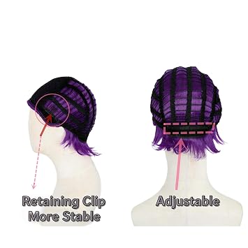 Topcosplay 24 inch Girls Long Purple Braid Cosplay Wig Halloween Party Costume Wig