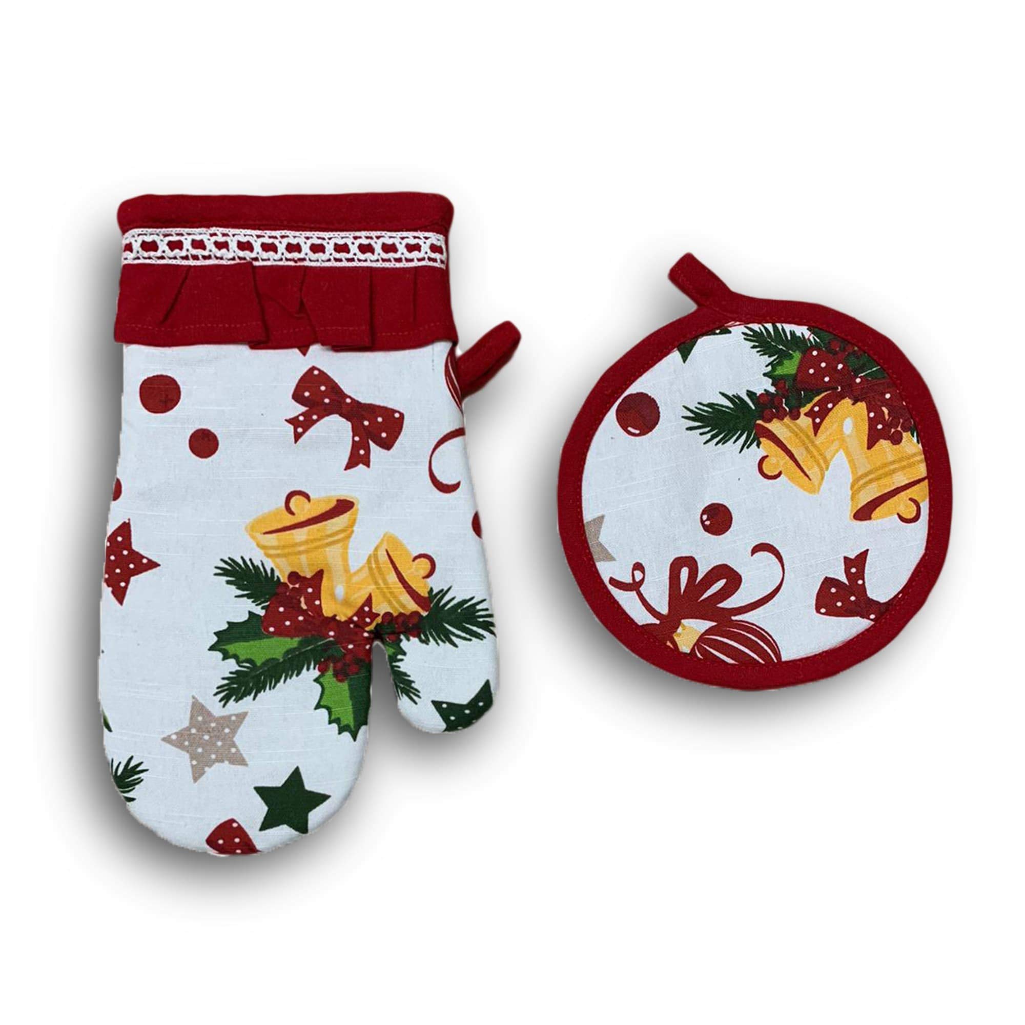 Gants pour four et manique décorations de Noël 3685 pour cuisine