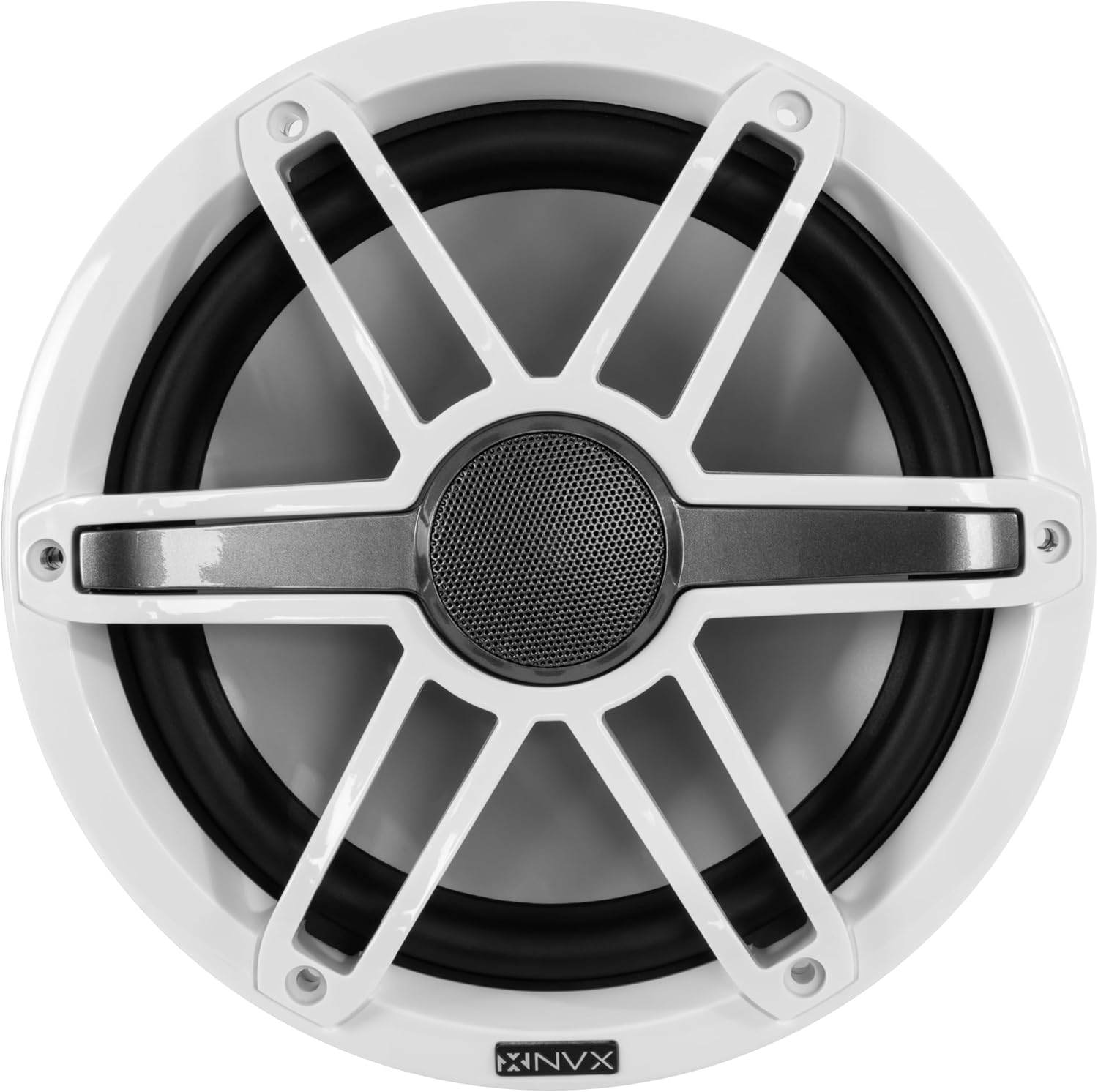 NVX® MVSP8 Premium 8" 2-Way Marine Coaxial Speakers (Pair), 750W Max, 250W RMS, 1” Silk Dome Tweeters, with RGB LED Lighting for Boats/UTV/ATV/SxS/Powersports (White and Black Grilles Included) - Image 4