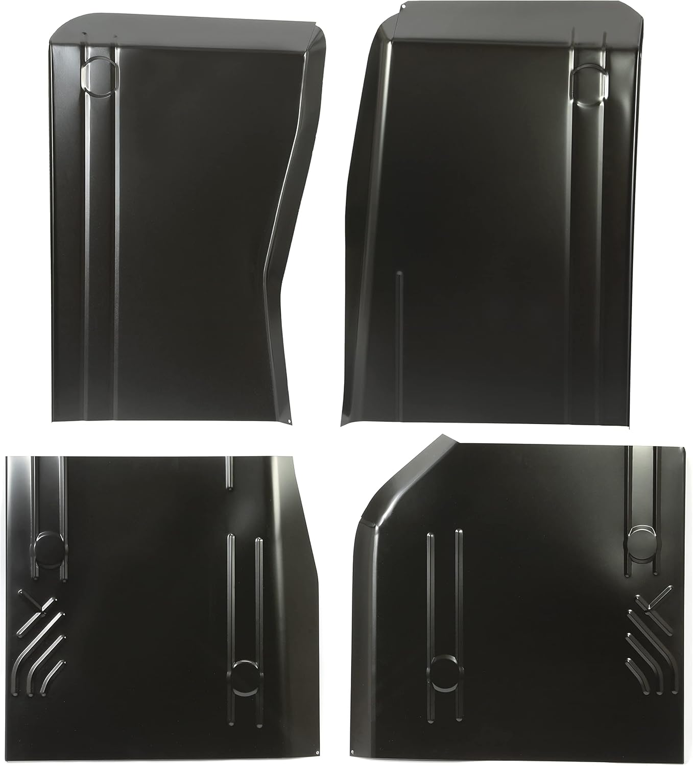 KUAFU Front & Rear Floor Pan Kit Compatible with 1984-2001 Jeep Cherokee Wagoneer Comanche Mid-Size XJ MJ Series Steel Electrophoresis Black 4 Pcs