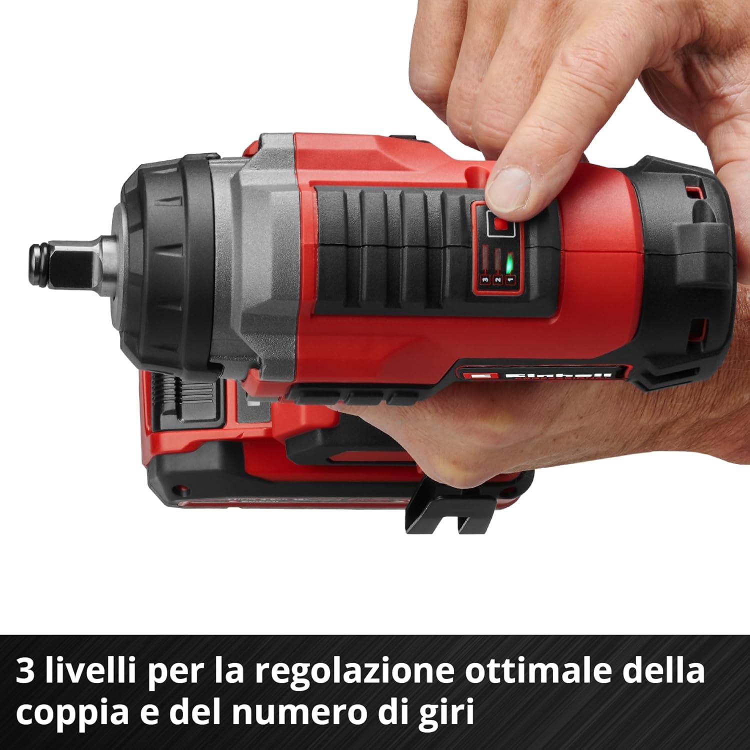 Einhell Professional Avvitatore a percussione a batteria IMPAXXO 18/450 Power X-Change (18 V, 450 nm, 3 livelli di potenza, Brushless, attacco 1/2", incl. set di bussole, senza batteria)
