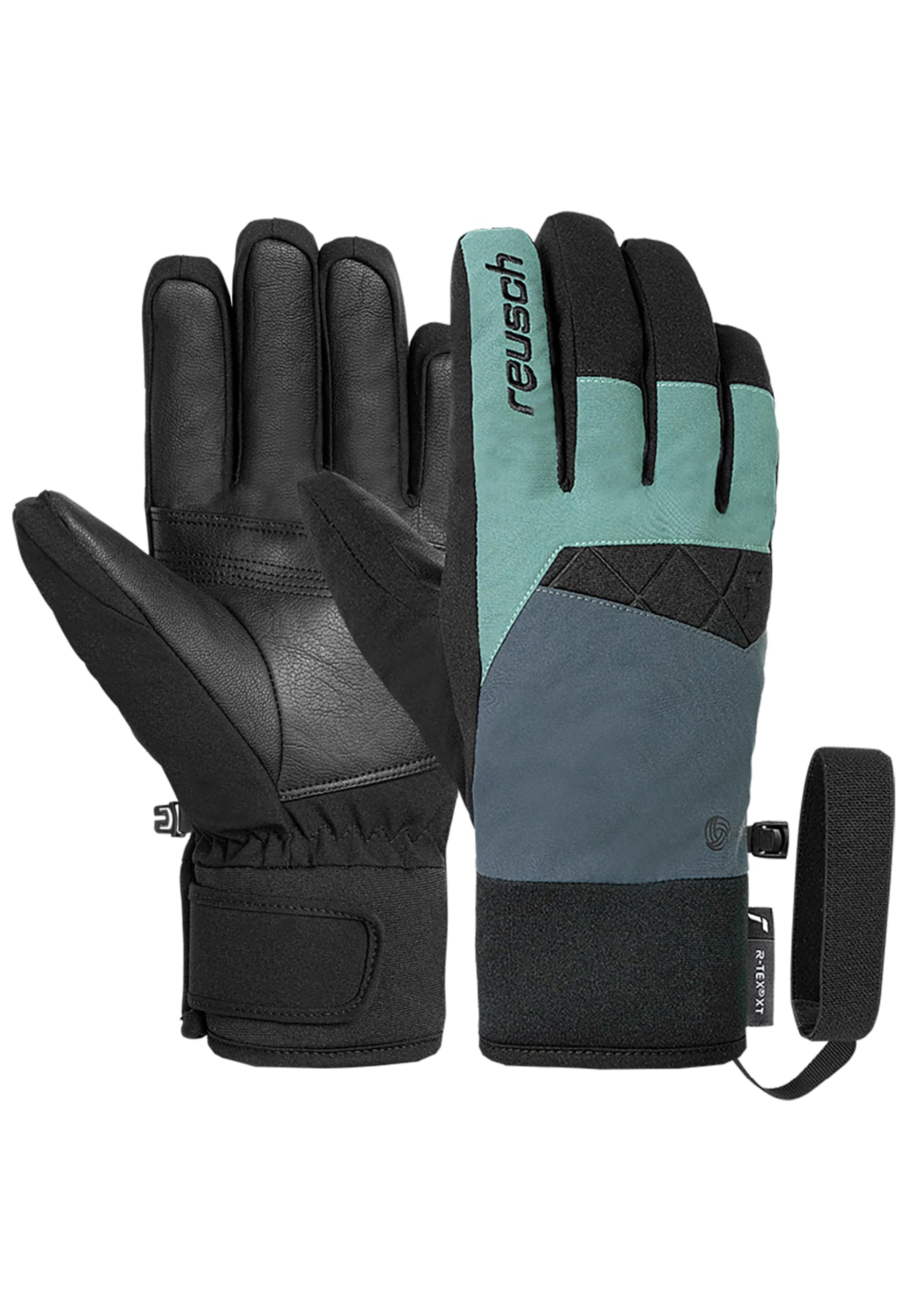Reusch Malone R-TEX XT Skihandschuhe Unisex – wasserdicht, Winddicht, atmungsaktiv, warme Wollisolierung, veganes Leder, Softshell, MicroActive-Futter, Tight Cuff, Comfort Leash, für Damen & Herren
