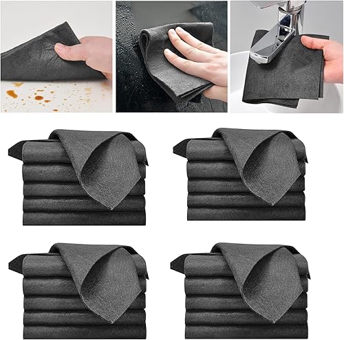 Paño de limpieza mágico grueso  Trapos de limpieza de microfibra reutilizables 2023, paños de limpieza de microfibra sin pelusa para limpieza de la