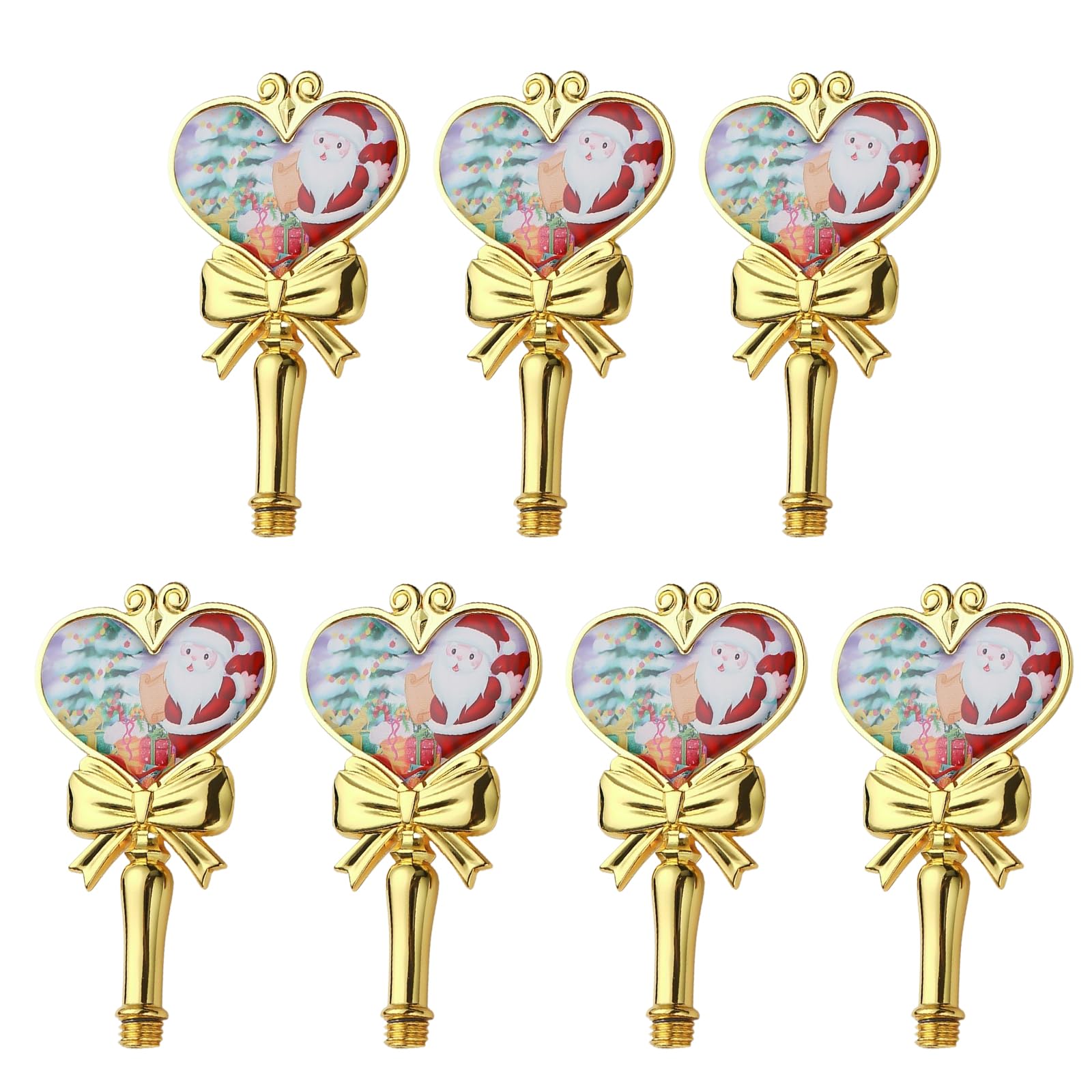 Pangboer A 7Pcs Christmas Seal Stamp Handle For Sealing Stamp, Replaceble Metal Seal Handle For Decorating Wedding Invitation Scrapbooking Stamping Tool