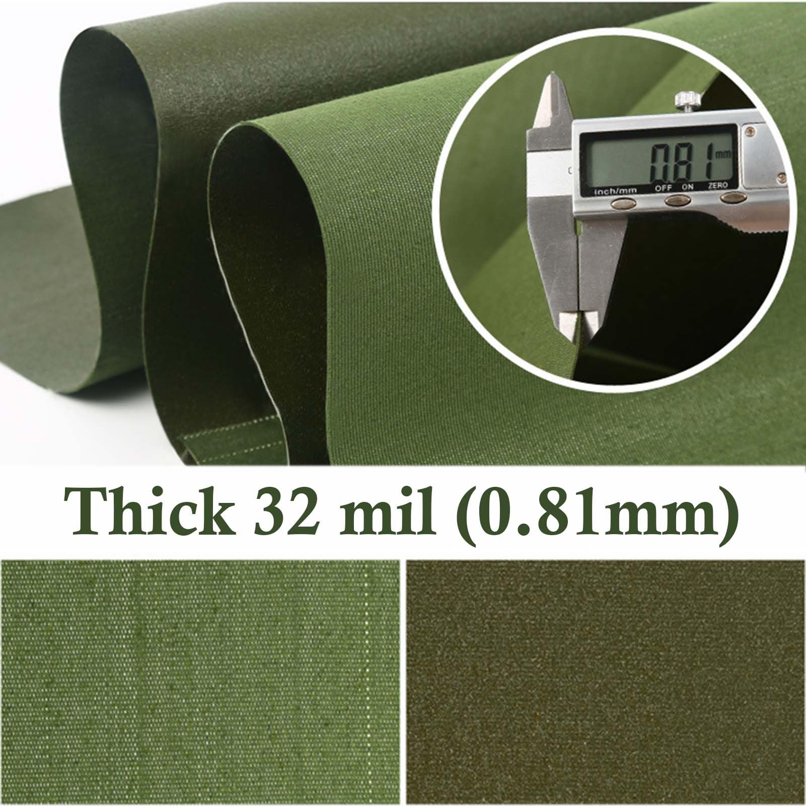 Heavy Duty Waterproof Canvas Tarp - 8x10m, UV Resistant, Reinforced Edges With Grommets (Green)