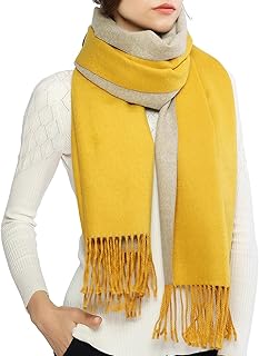 Cachemira Invierno Reversible Bufanda Pashmina Chal Mantón para Mujeres Más Grueso Cálida Grande Larga