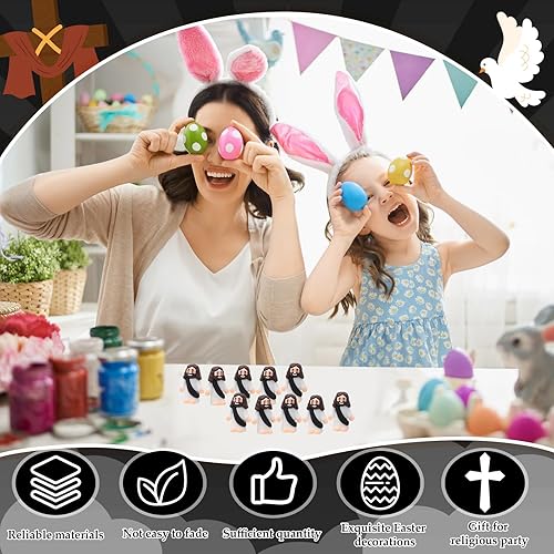 Vista 94 de Sumind 50 figuras de Jesús de diseño original, milagro, mini bolsillo para esconderse y buscar, relleno de huevos de Pascua, regalos de fiesta Azul