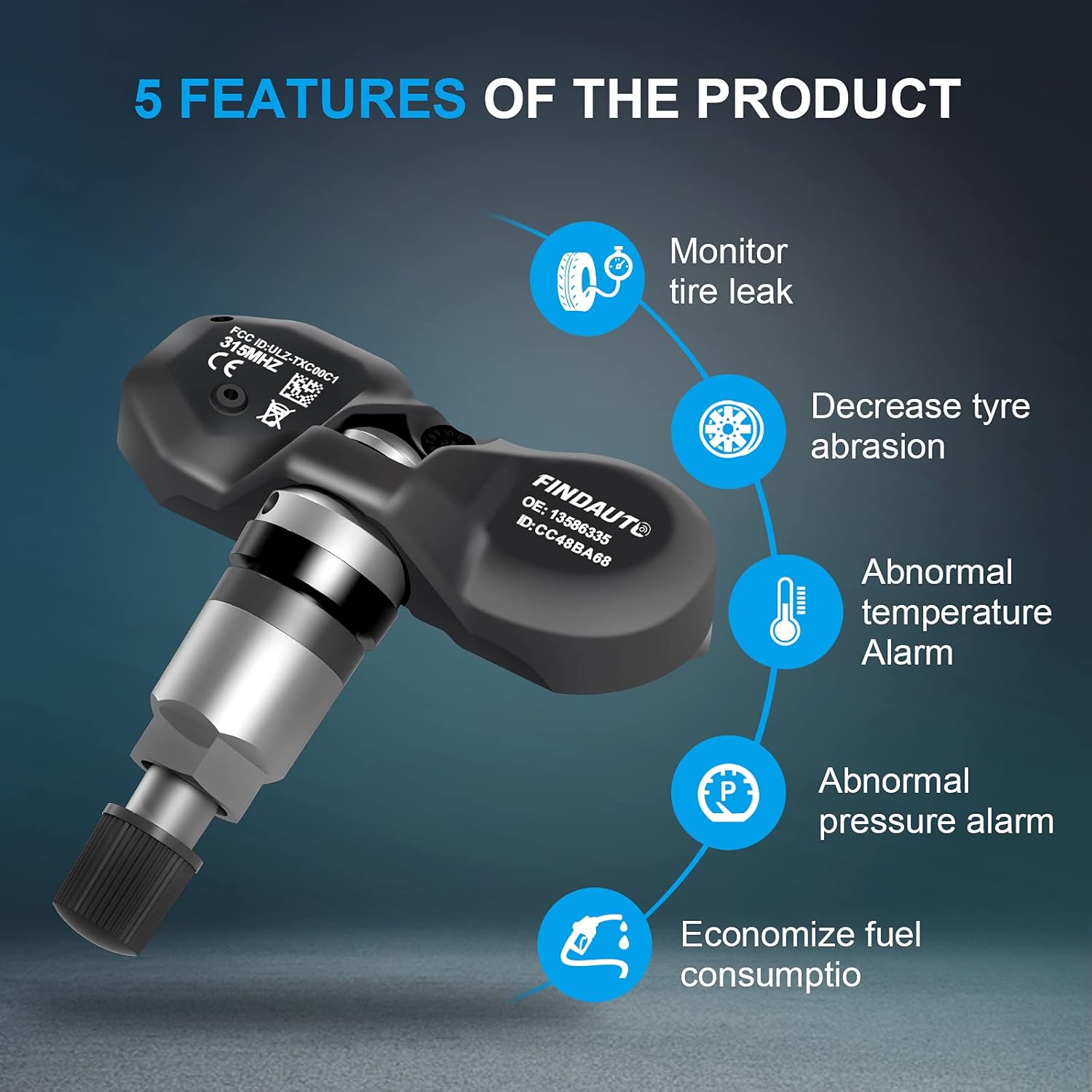 Frее Shірріng Ovеr $50 FINDAUTO Replacement for Tire Sensor 315MHz GM Original Equipment Tire Pressure Monitoring System TPMS for Buick for Cadillac for Chevrolet for GMC for Hummer Replaces 13598772 974-009 4Pack Amаzоn Crаzу 🔥 Dеаlѕ FINDAUTO Replacement for Tire Sensor 315MHz GM Original Equipment Tire Pressure Monitoring System TPMS for Buick for Cadillac for Chevrolet for GMC for Hummer Replaces 13598772 974-009 4Pack