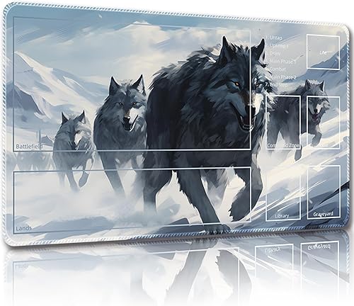 Miniatura 116 de Tapete de juego para MTG, con bolsas de almacenamiento gratis, tapete de juego de 24 x 14 pulgadas, TCG y tapete de juego de mesa para tarjetas