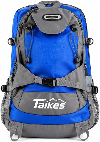 Taikes Blue and Grey Outdoor Hiking Backpack