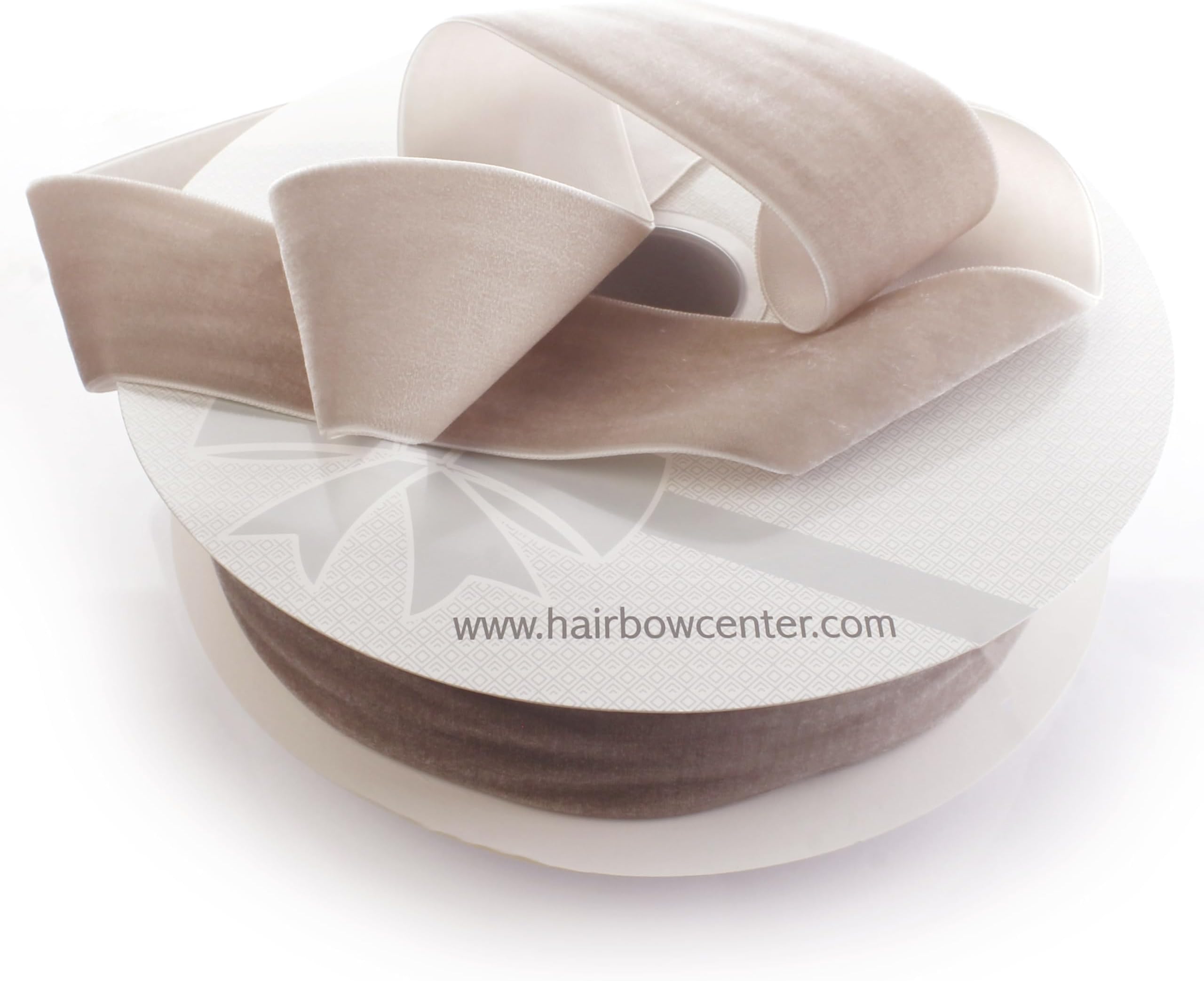 2" Velvet Ribbon Taupe 5 Yards HairBow Center